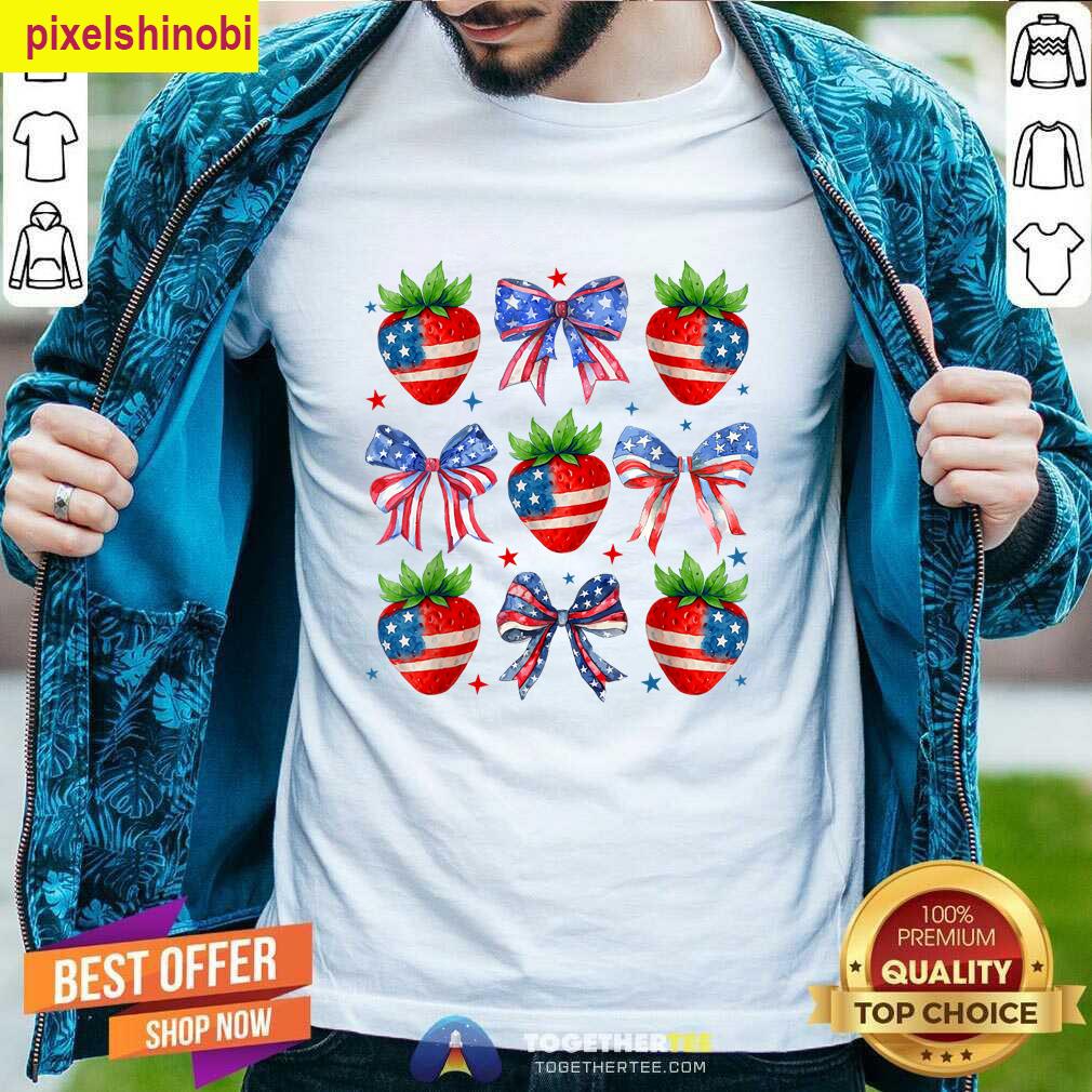 Liberty Strawberry 4th Of July T-shirt
