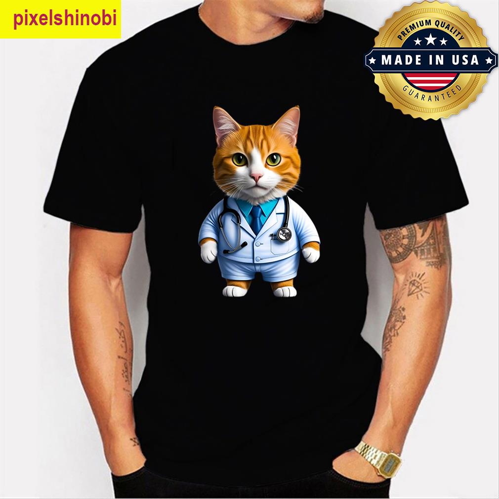 Orange Tabby Cat Doctor T-shirt