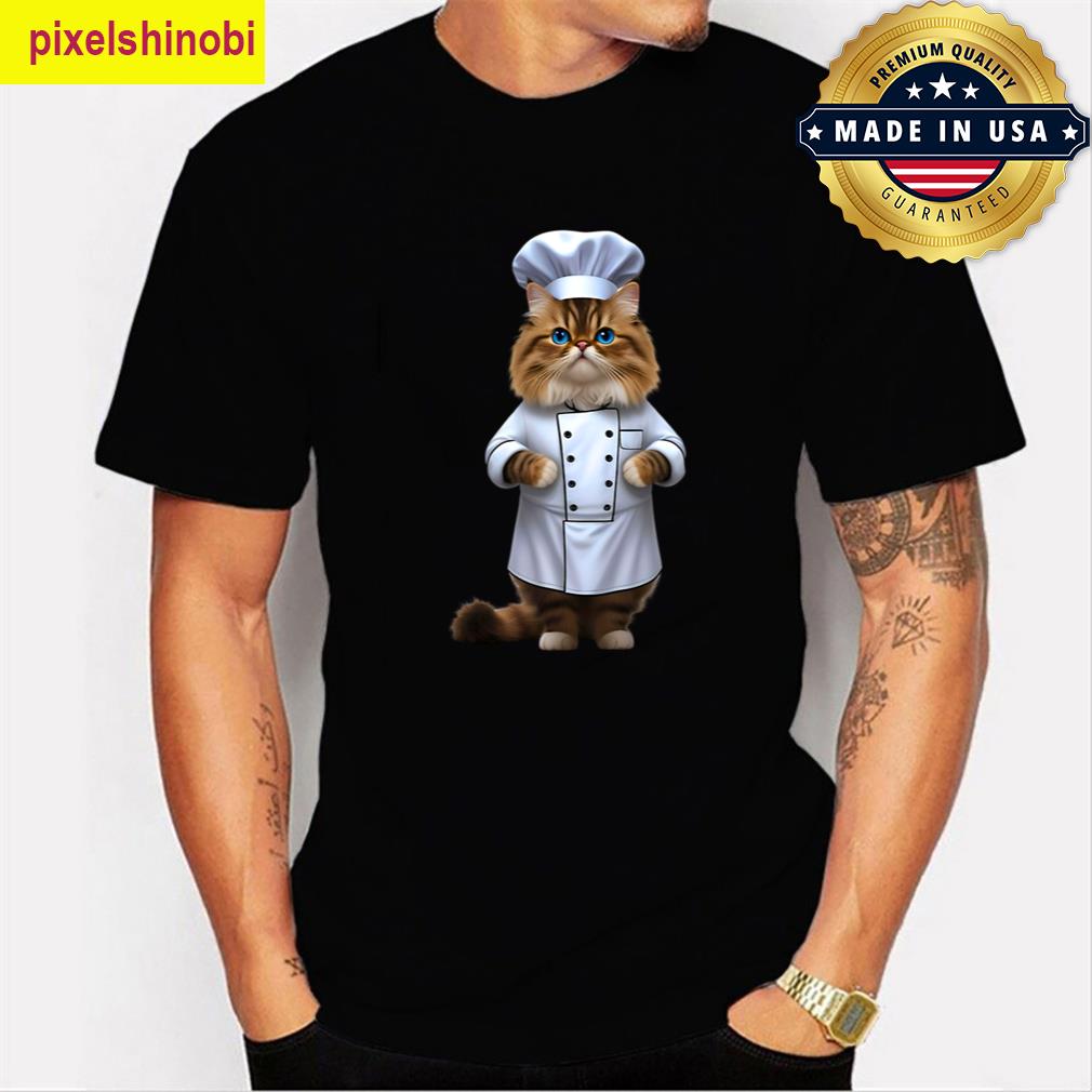 Persian Cat Chef Cute Art T-shirt