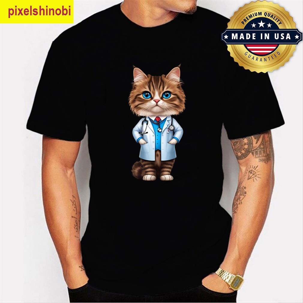 Persian Cat Doctor Cute Art T-shirt