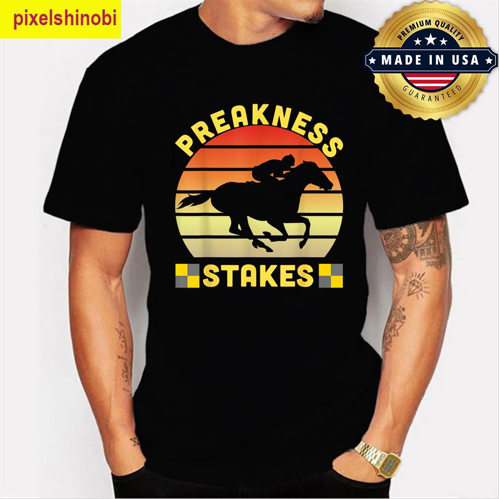 Preakness Stakes Retro Horse Racing Design T-shirt