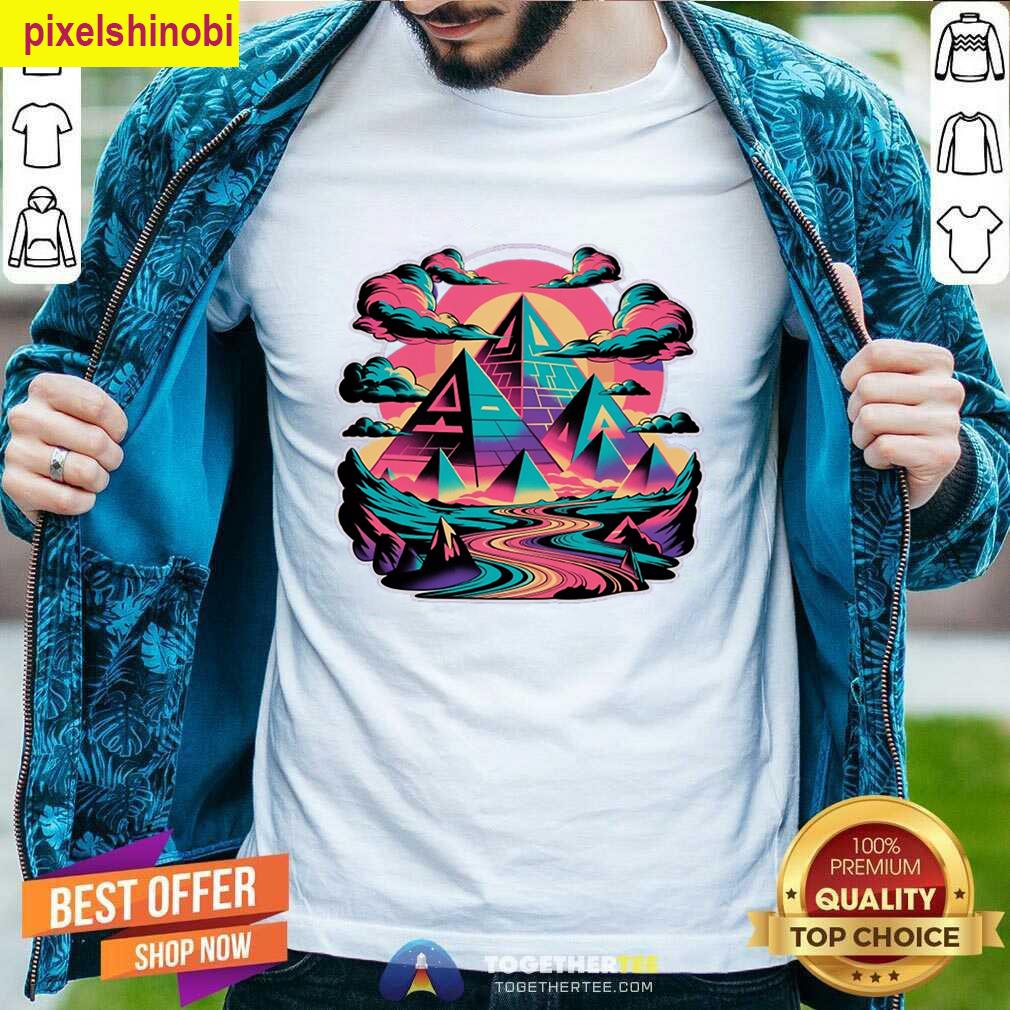 Pyramids Psychedelic Style T-shirt