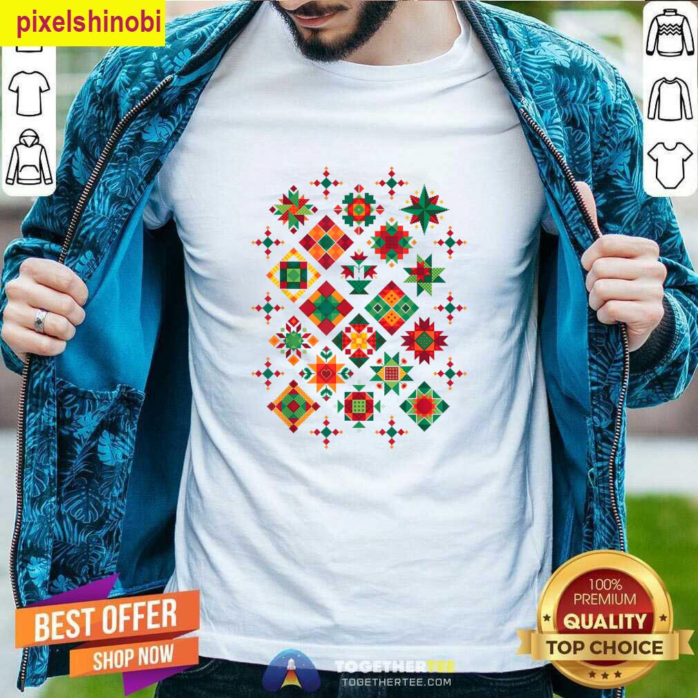 Quilting Block Pattern T-shirt