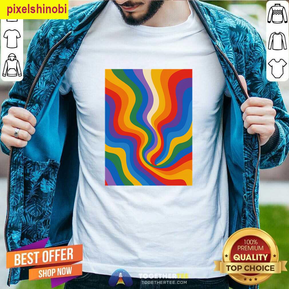 Rainbow Pride Oversized Swirl T-shirt