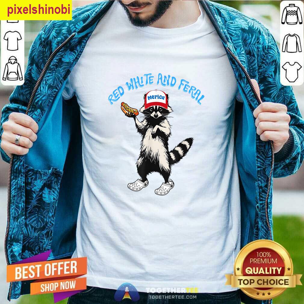 Red White Feral T-shirt