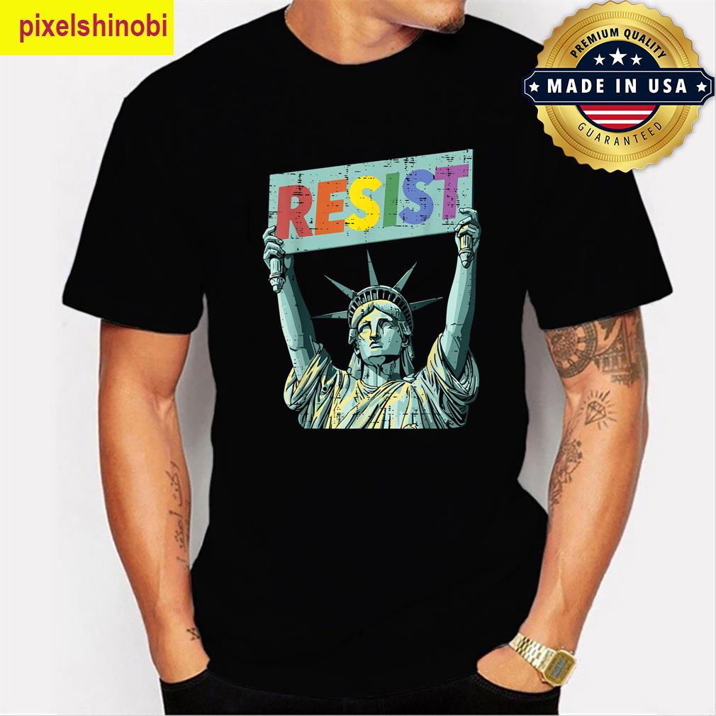 Resist Rainbow Statue Liberty T-shirt
