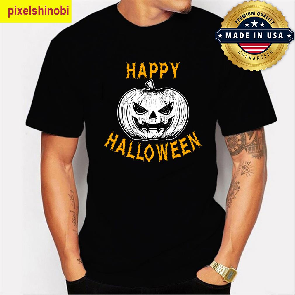 Scary Face Jack O Lantern Halloween T-shirt
