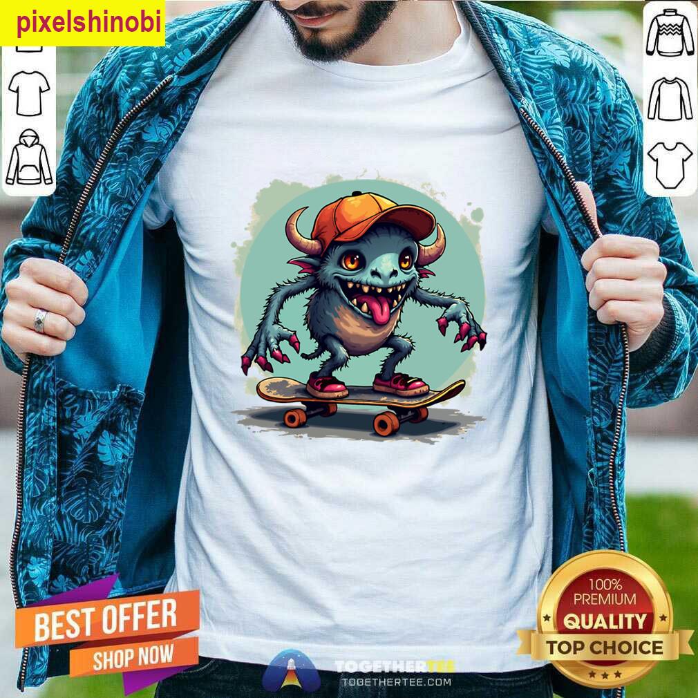 Skater Monster Cartoon Oversized T-shirt