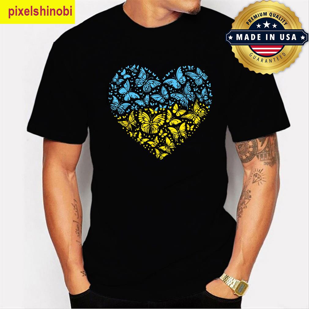 Ukraine Heart Butterflies T-shirt