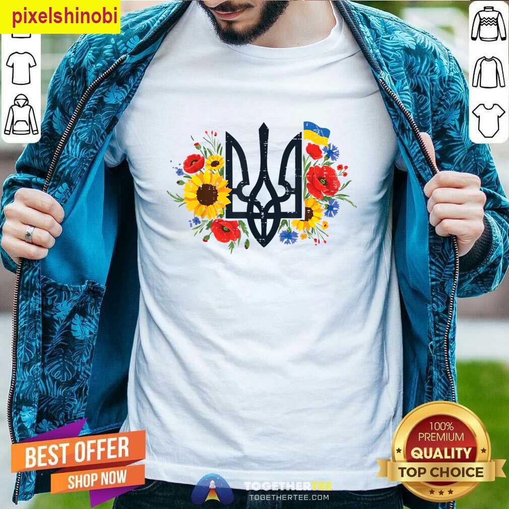 Ukraine Trident Floral T-shirt
