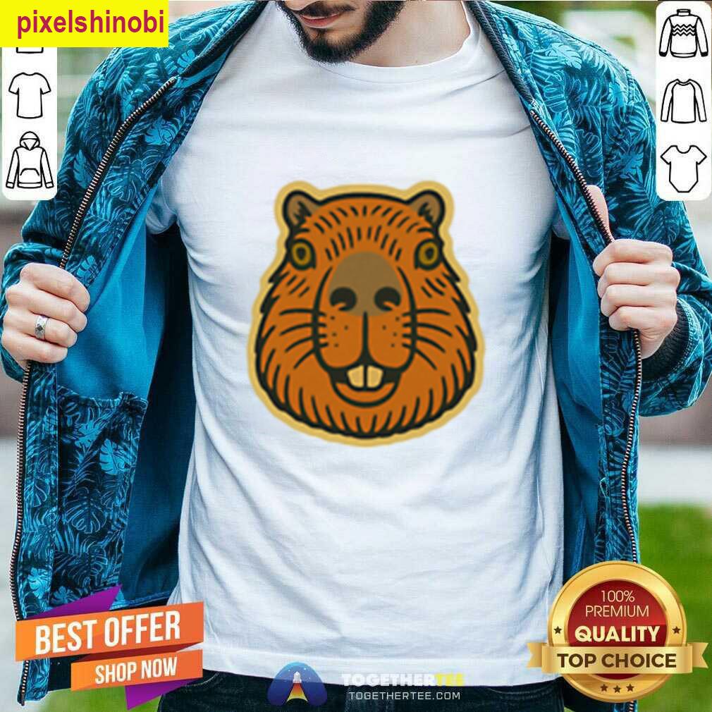 Vintage Capybara Face Cute Design T-shirt