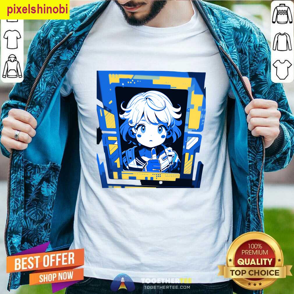 Yellow Blue Vibrant Character Tee T-shirt