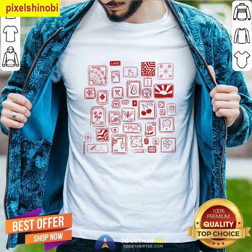Aesthetic Red Doodle Graphic T-shirt