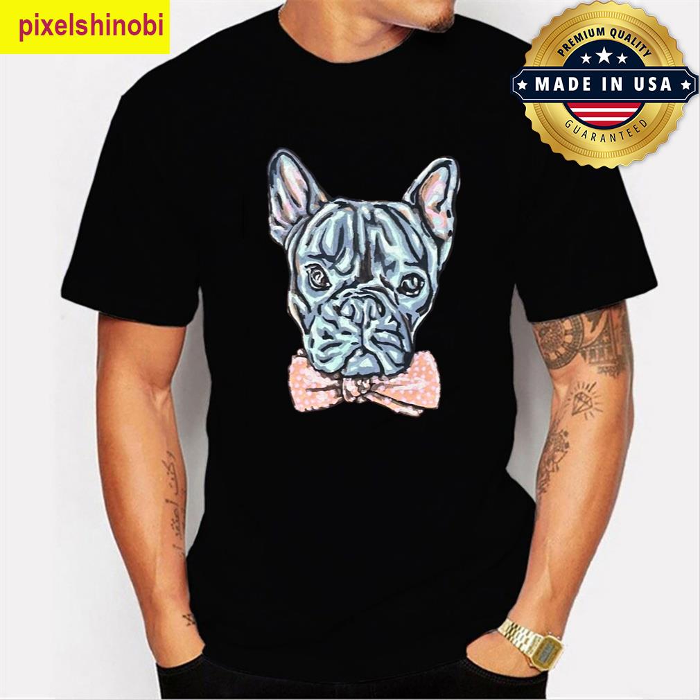 Frenchie With Bow Tie Apparel T-shirt