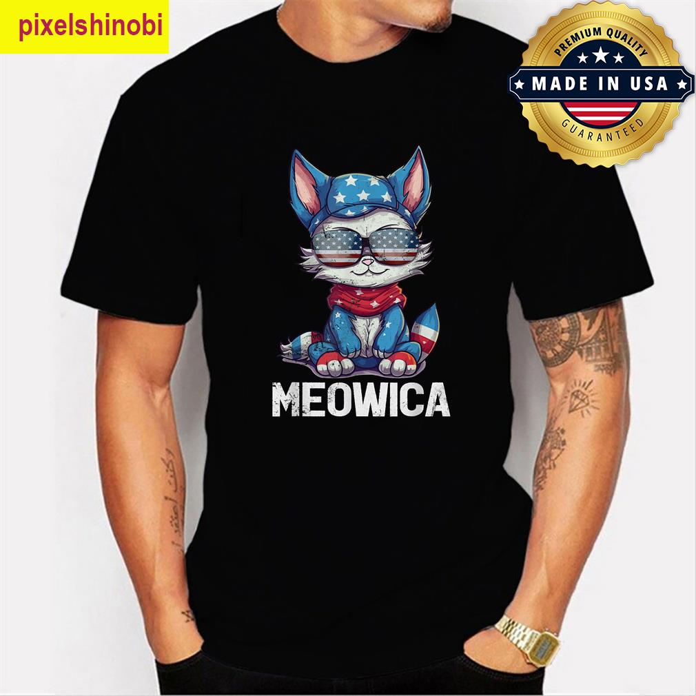 Funny Cat 4th Of July T-shirt