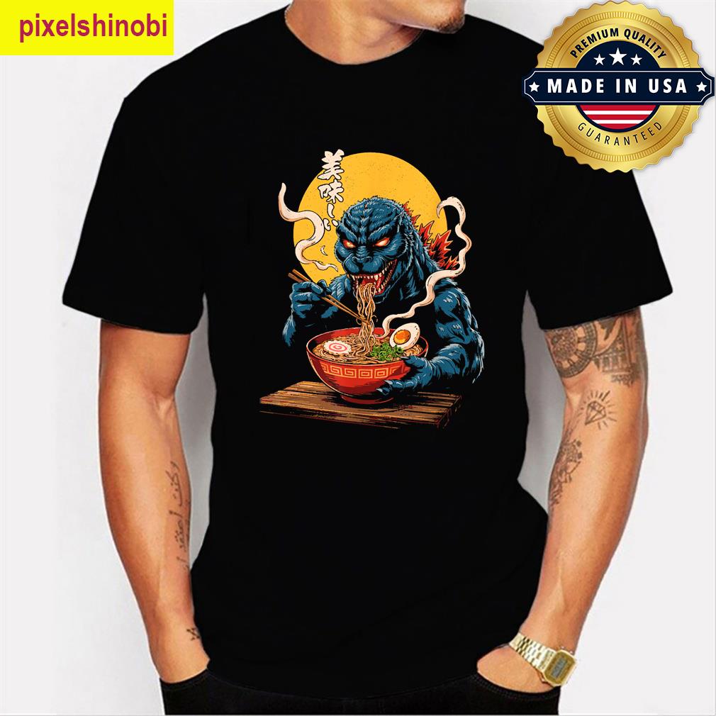 Funny Kaiju Eating Ramen T-shirt