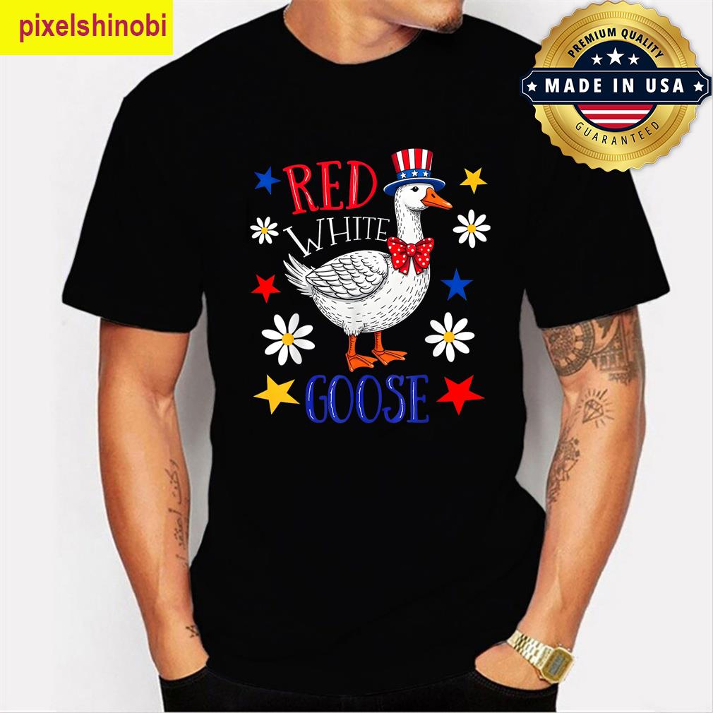 Funny Silly Goose Independence Day Wear T-shirt