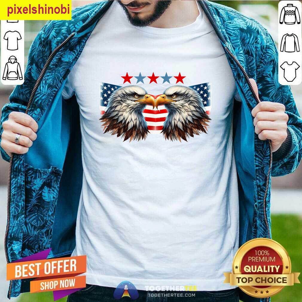Men Women American Flag Tee T-shirt