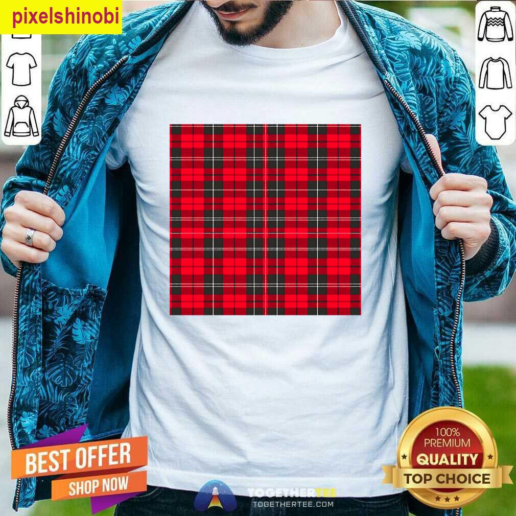 Modern Red Plaid Tee T-shirt