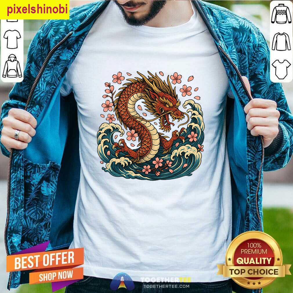 Ocean Wave Dragon Art Tee T-shirt