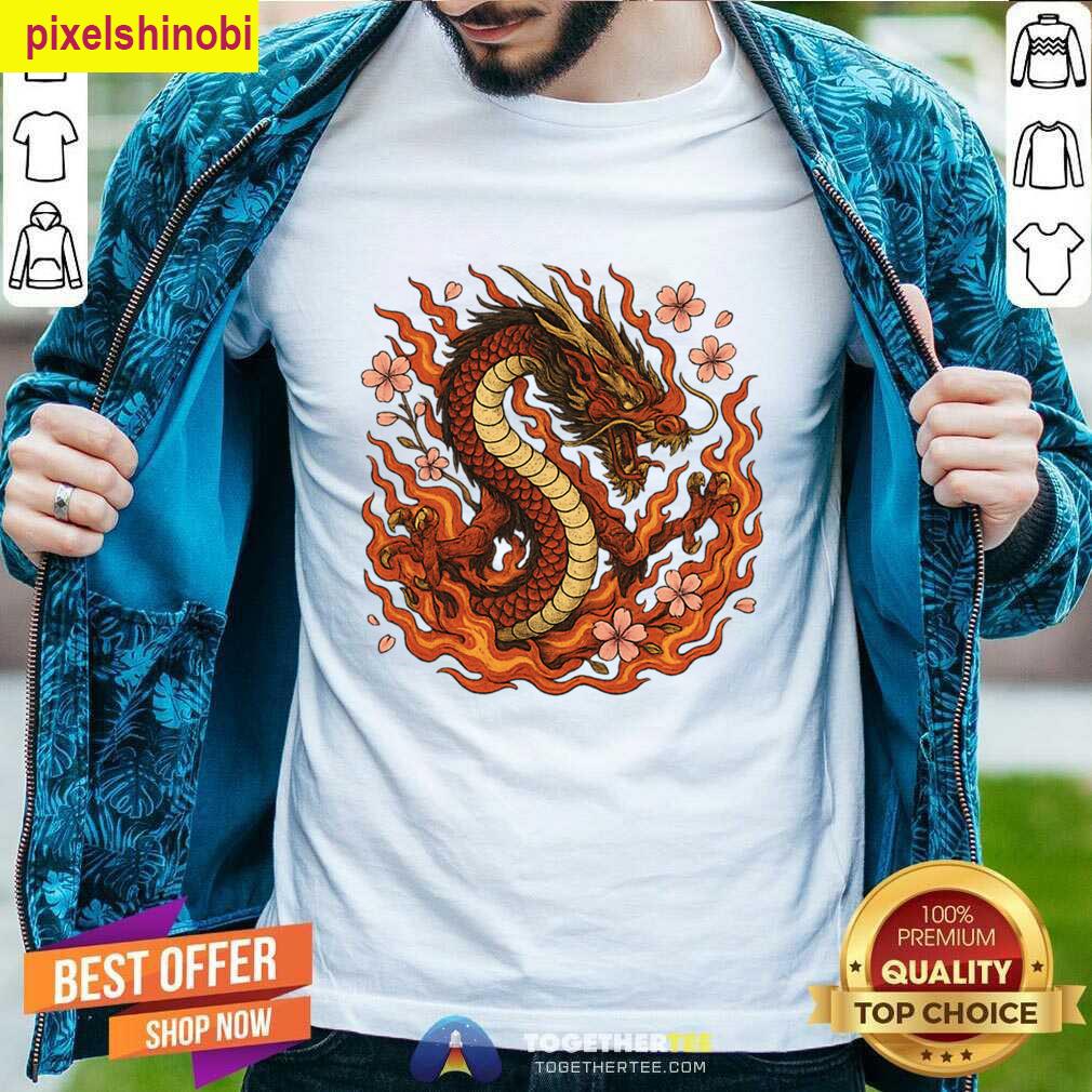 Oversized Dragon Cherry Blossom T-shirt