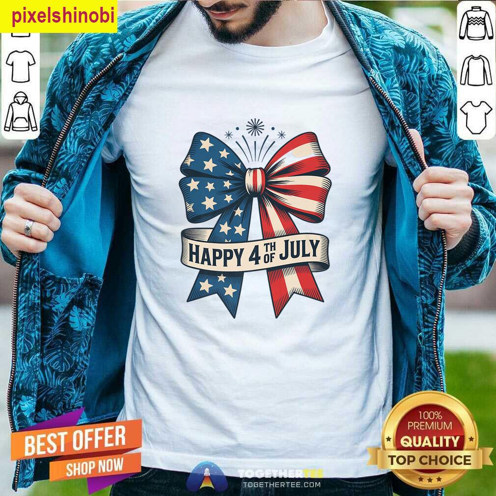 Premium American Flag Bow T-shirt