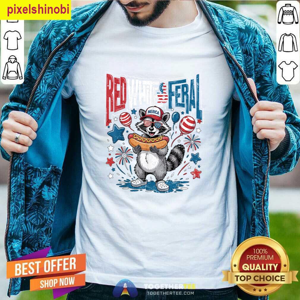 Red White Feral T-shirt