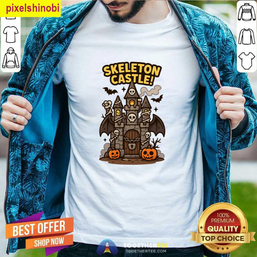 Skeleton Castle Fun Tee T-shirt
