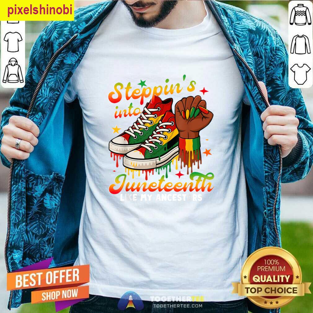 Stepping Into Juneteenth Sneakers T-shirt
