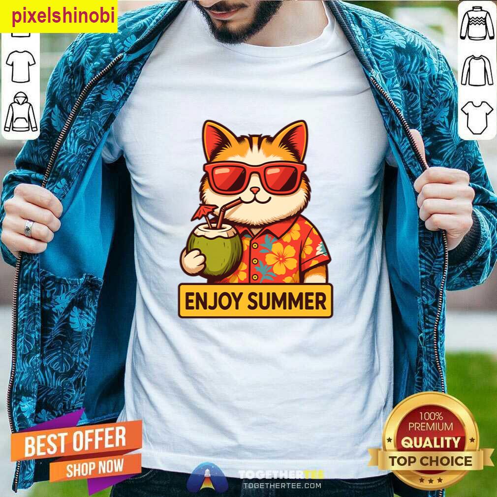 Summer Vibes Cute Cat T-shirt
