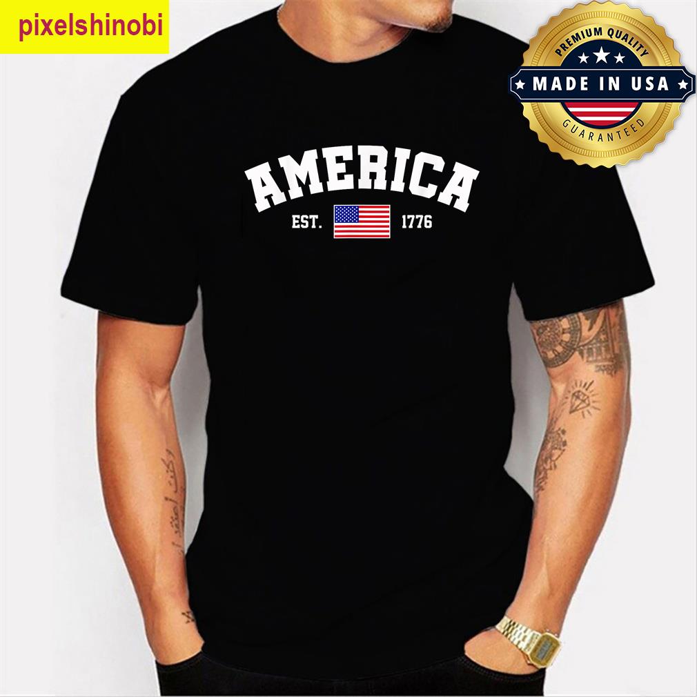 Us Flag Est 1776 Independence T-shirt