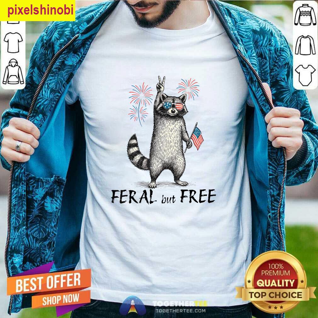 Vintage Funny Raccoon Patriotic T-shirt