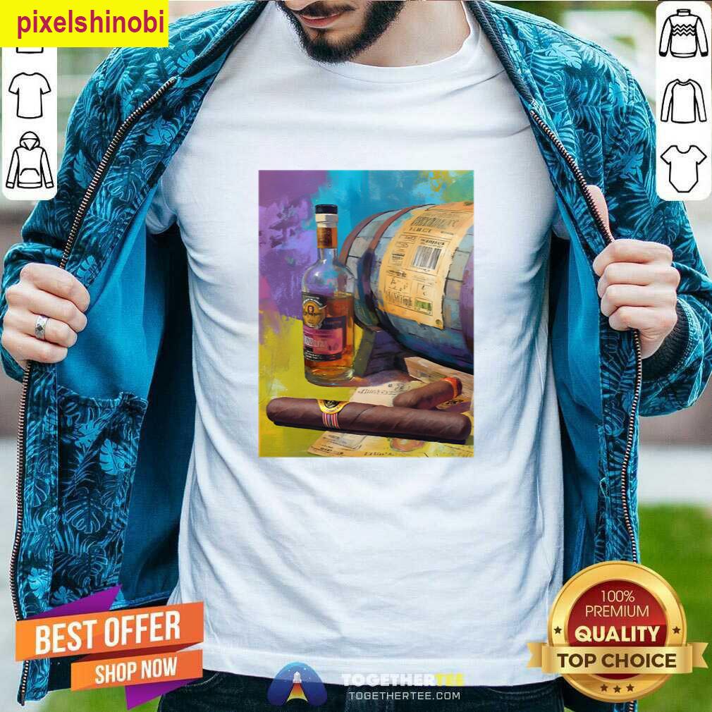 Whiskey Barrel Vibrant Art T-shirt