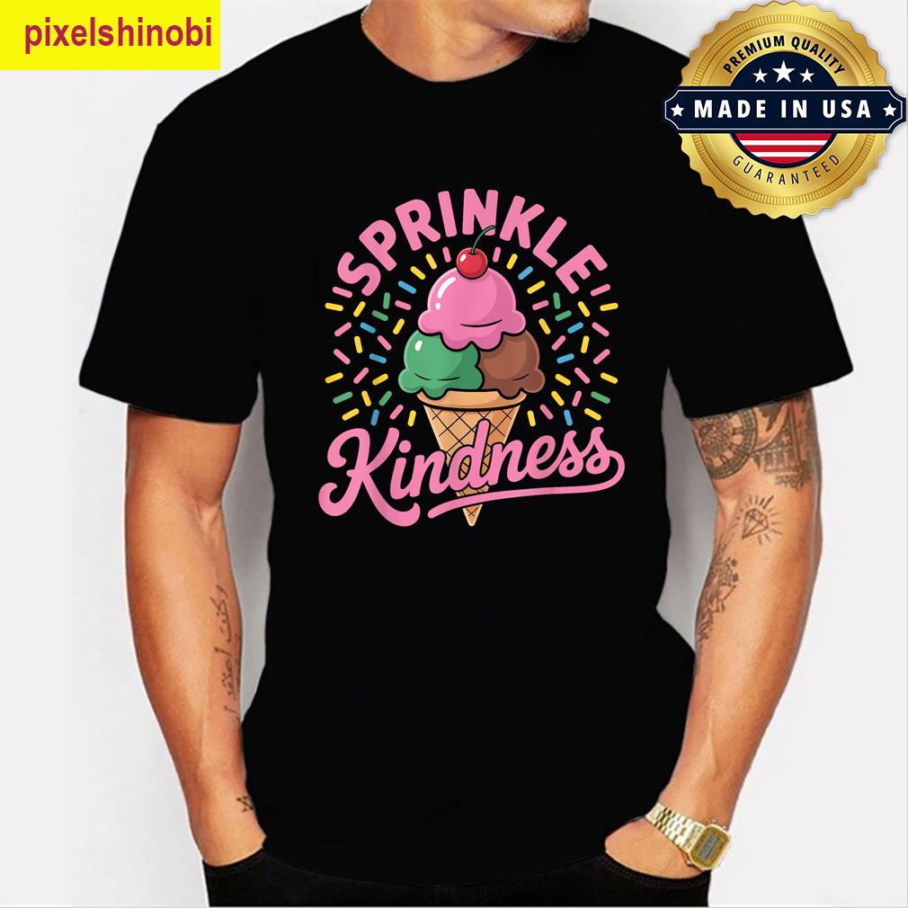 Womens Ice Cream Sprinkle Design T-shirt