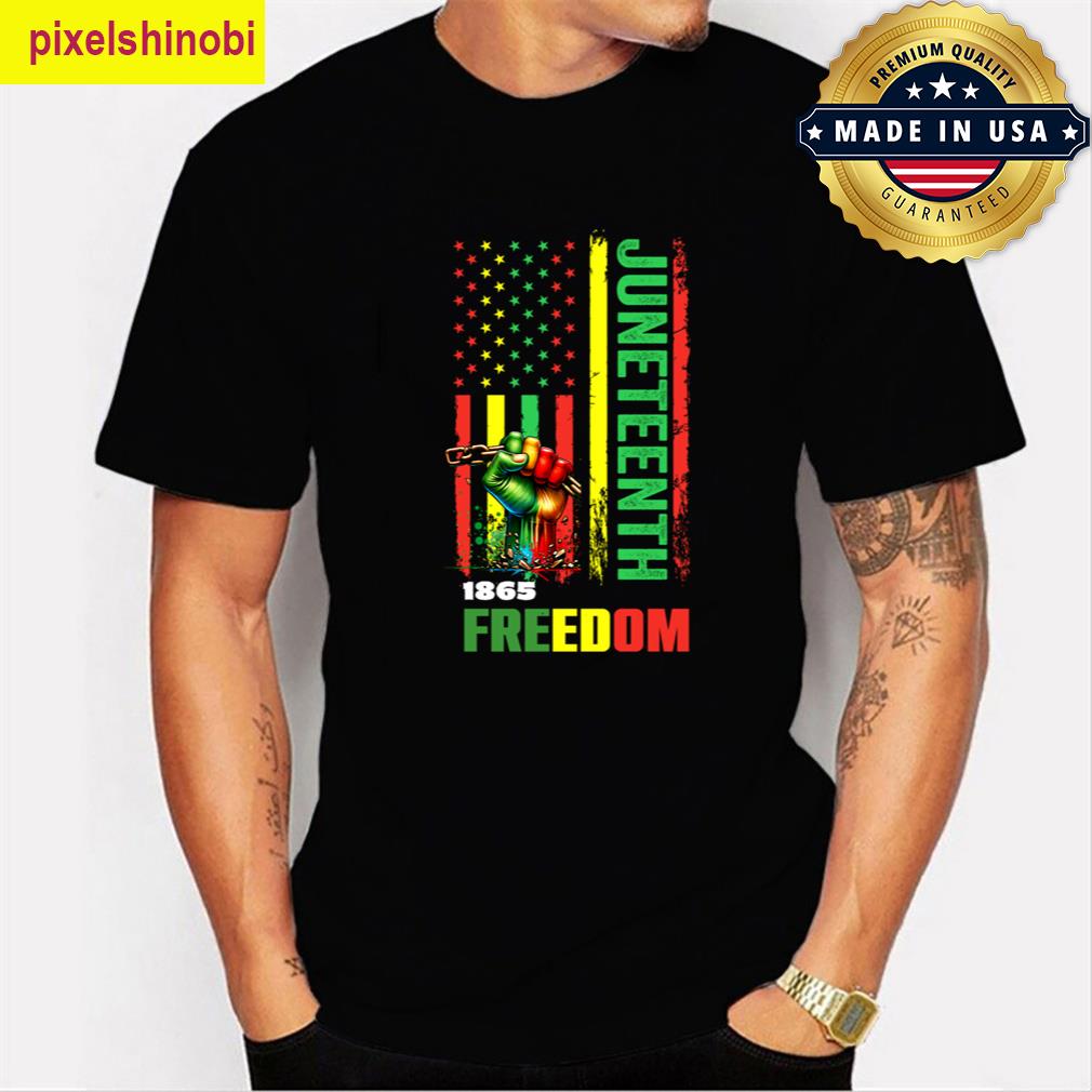 Celebrating Juneteenth 1865 Independence Day Flag T-shirt