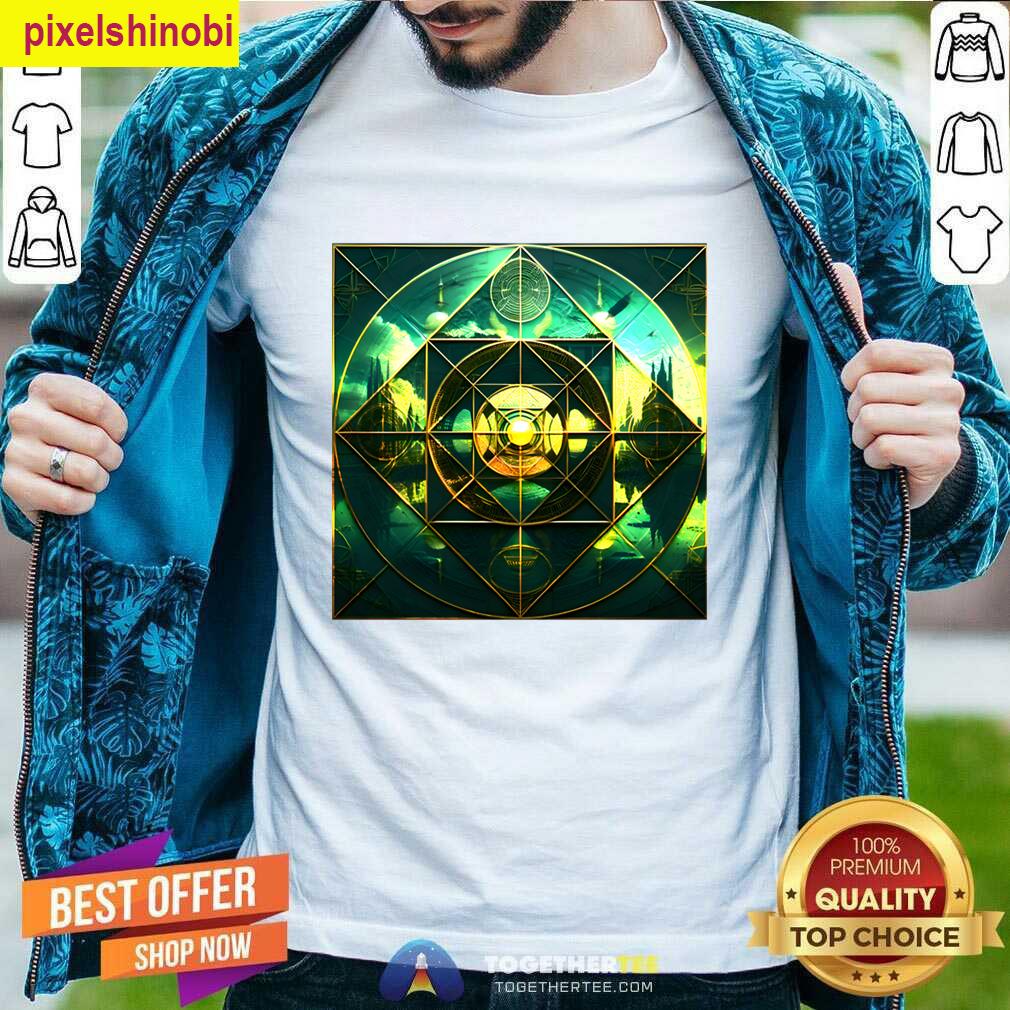 Emerald Radiance Sacred Geometry T-shirt