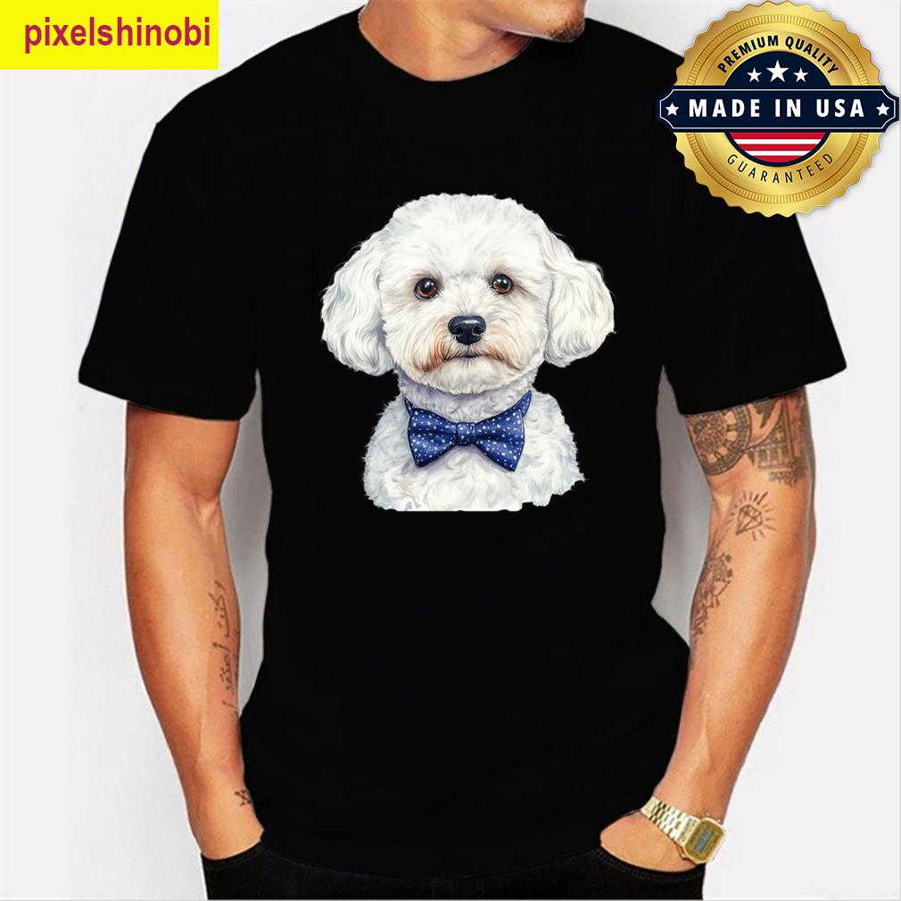 Handsome Bichon Frise Bowtie T-shirt