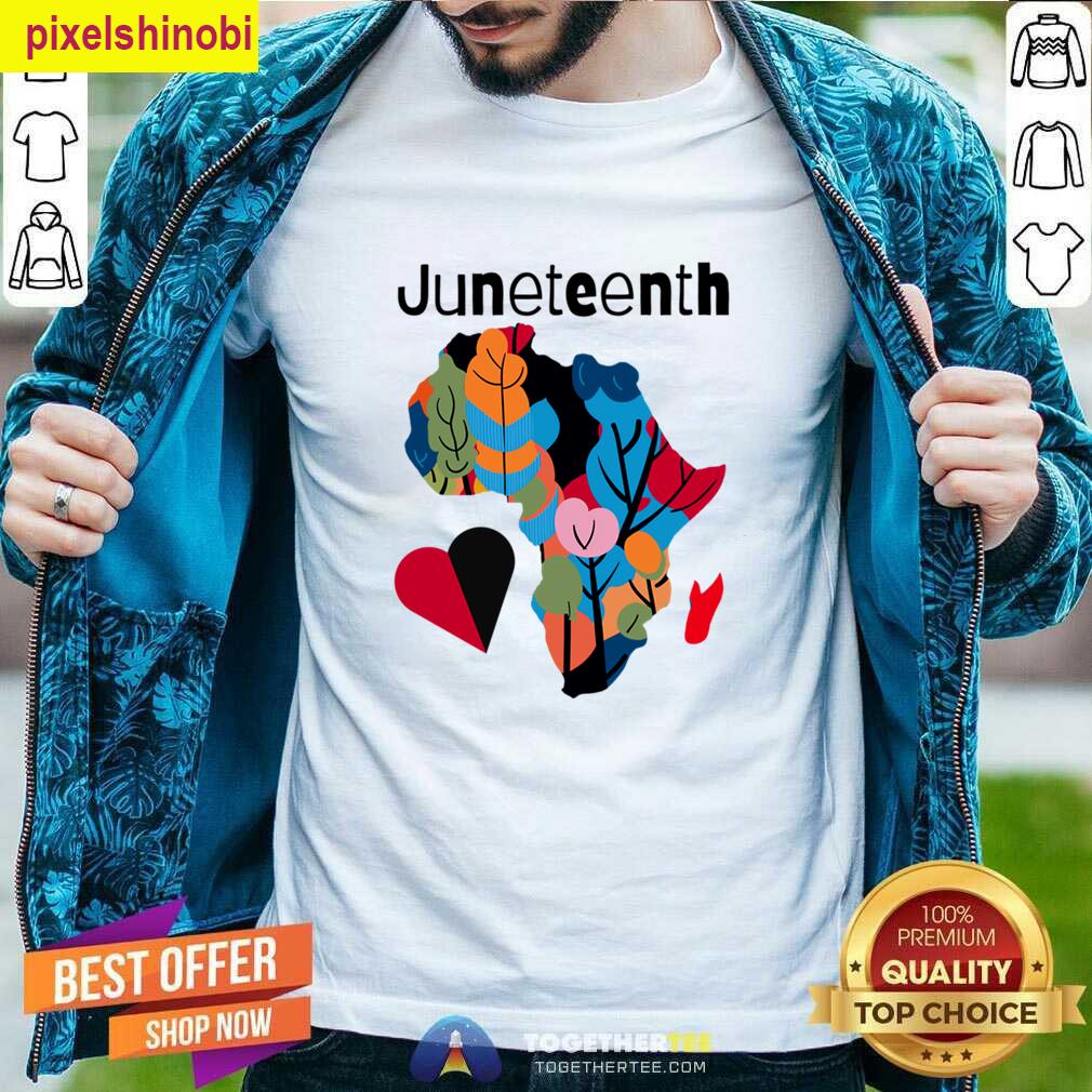 Juneteenth Africa Heart T-shirt