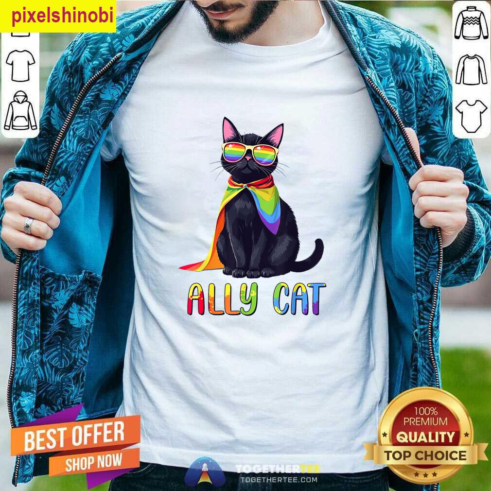 Ally Cat Lgbt Pride 2025 T-shirt
