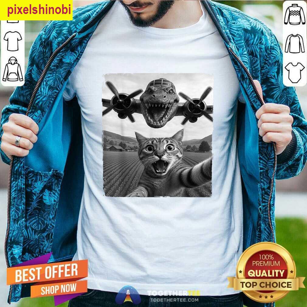 Bombardino Crocodilo Meme Cat T-shirt