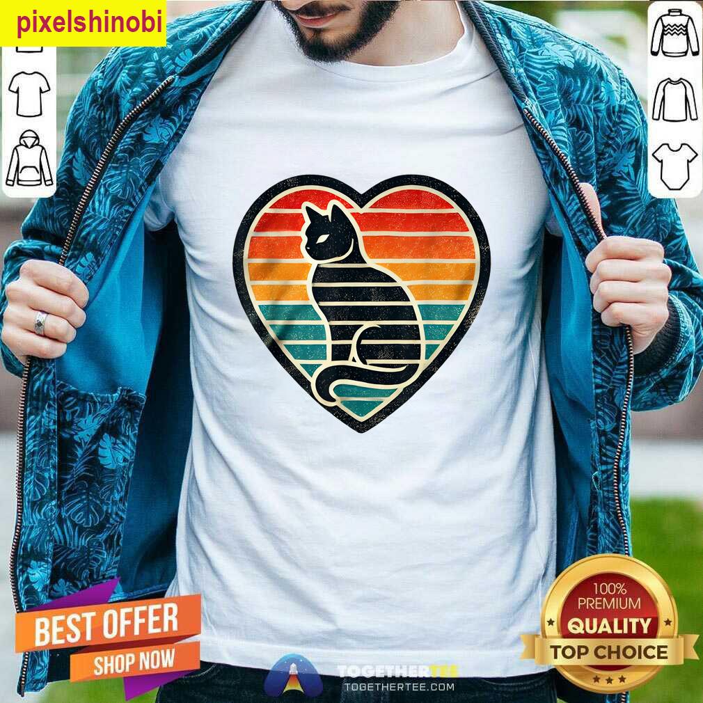 Cat Graphic Heart Vintage T-shirt