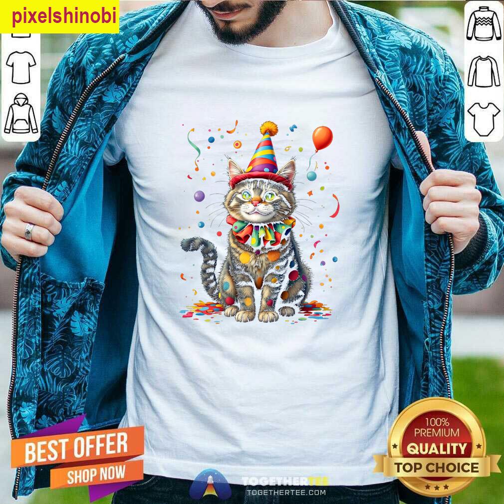 Colorful Festive Cat T-shirt