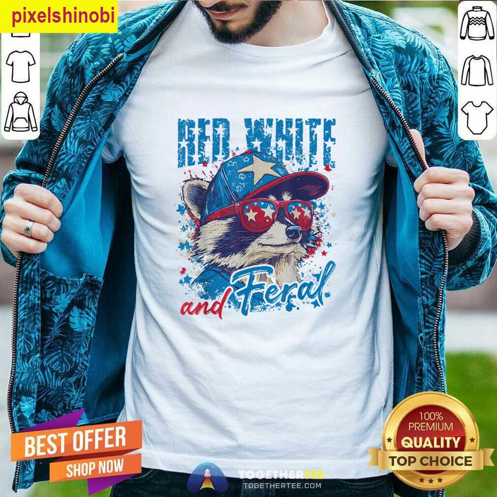 Cool Raccoon Patriotic T-shirt