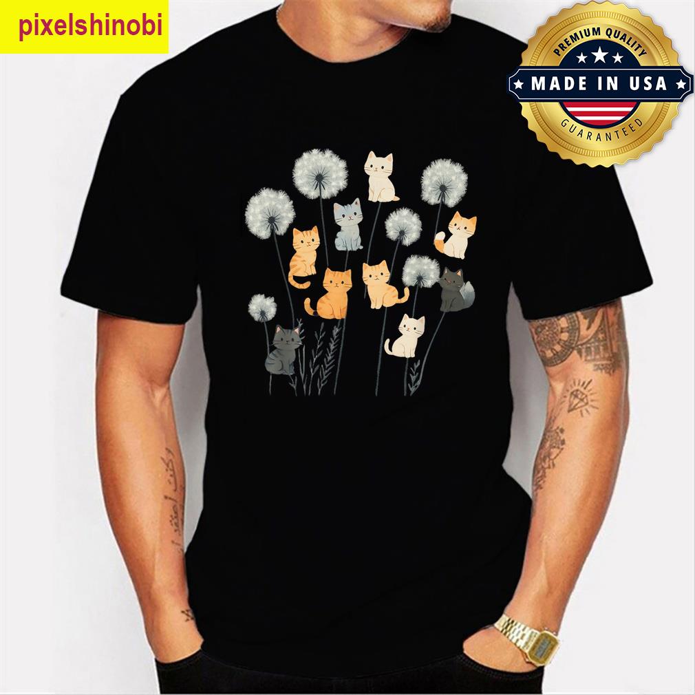 Cute Cat Dandelion Tee T-shirt