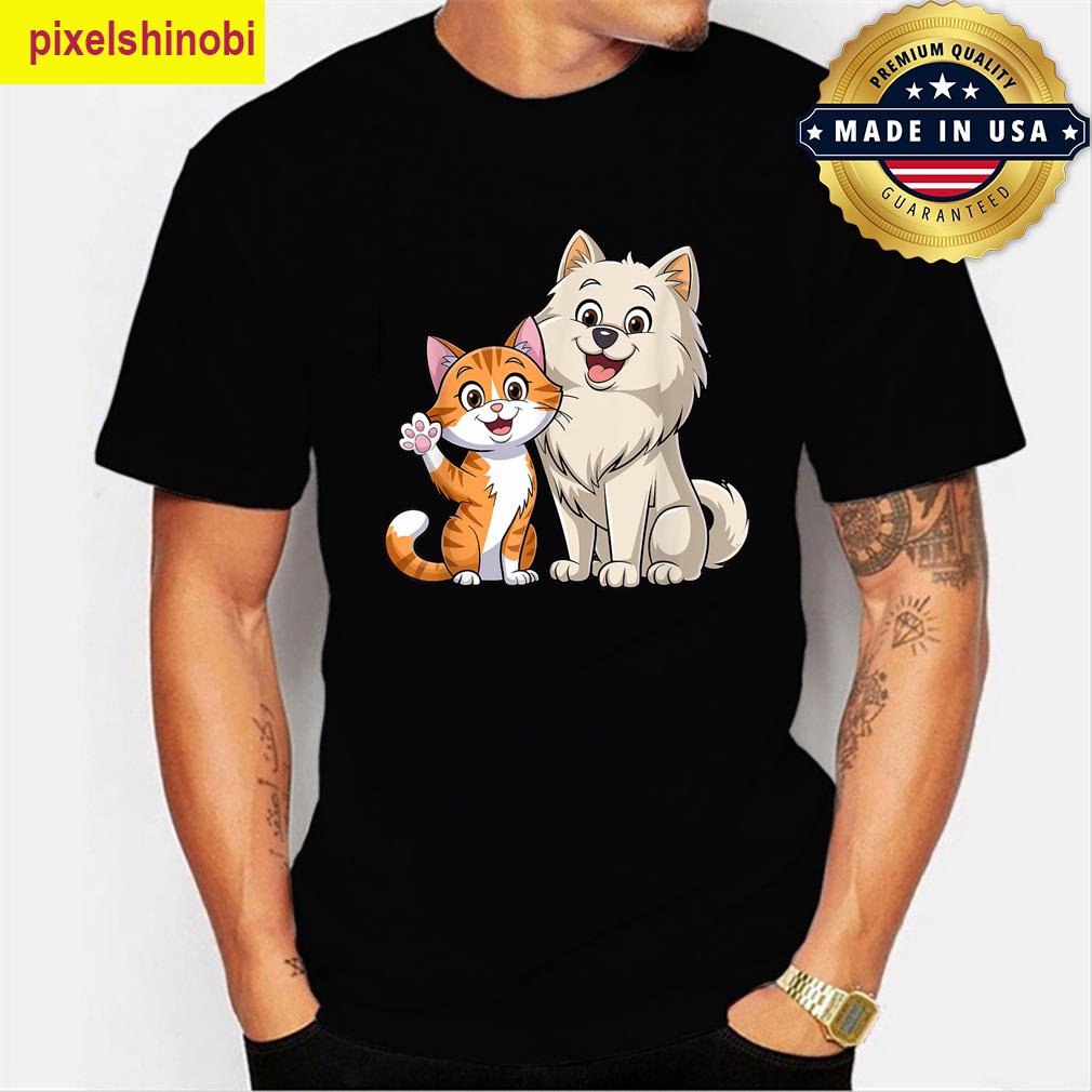 Cute Cat Dog T-shirt