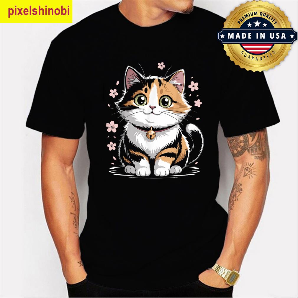 Cute Cat Flower T-shirt