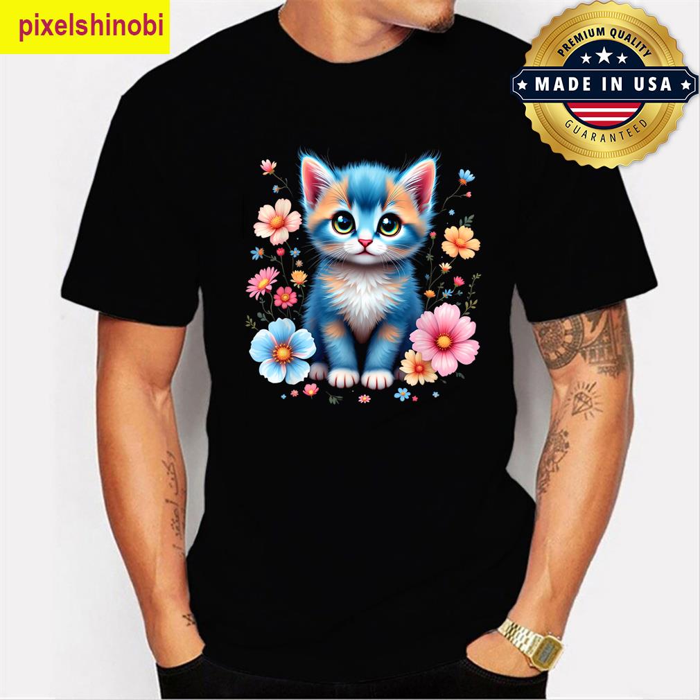 Cute Colorful Cat Tee T-shirt