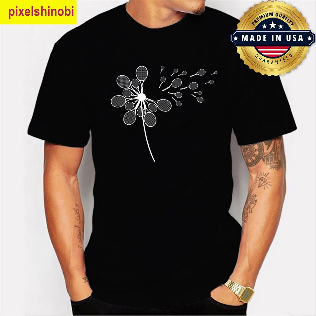 Dandelion Tennis Racket Design T-shirt
