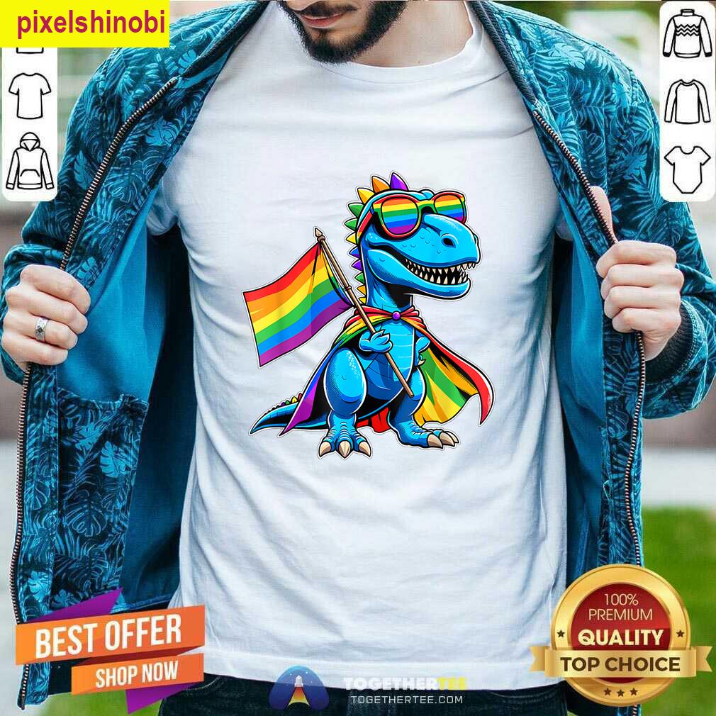 Dinosaur Rainbow Pride T-shirt