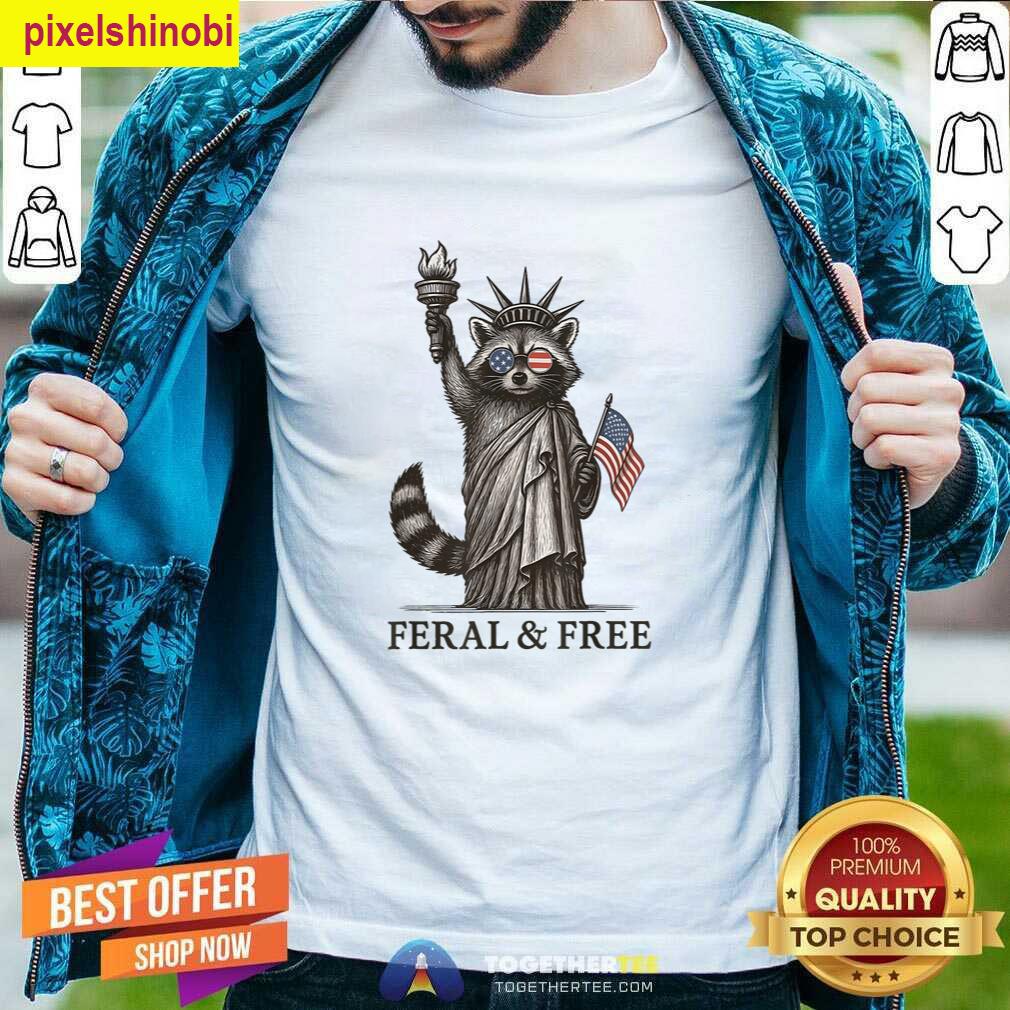 Feral Free Raccoon Summer T-shirt